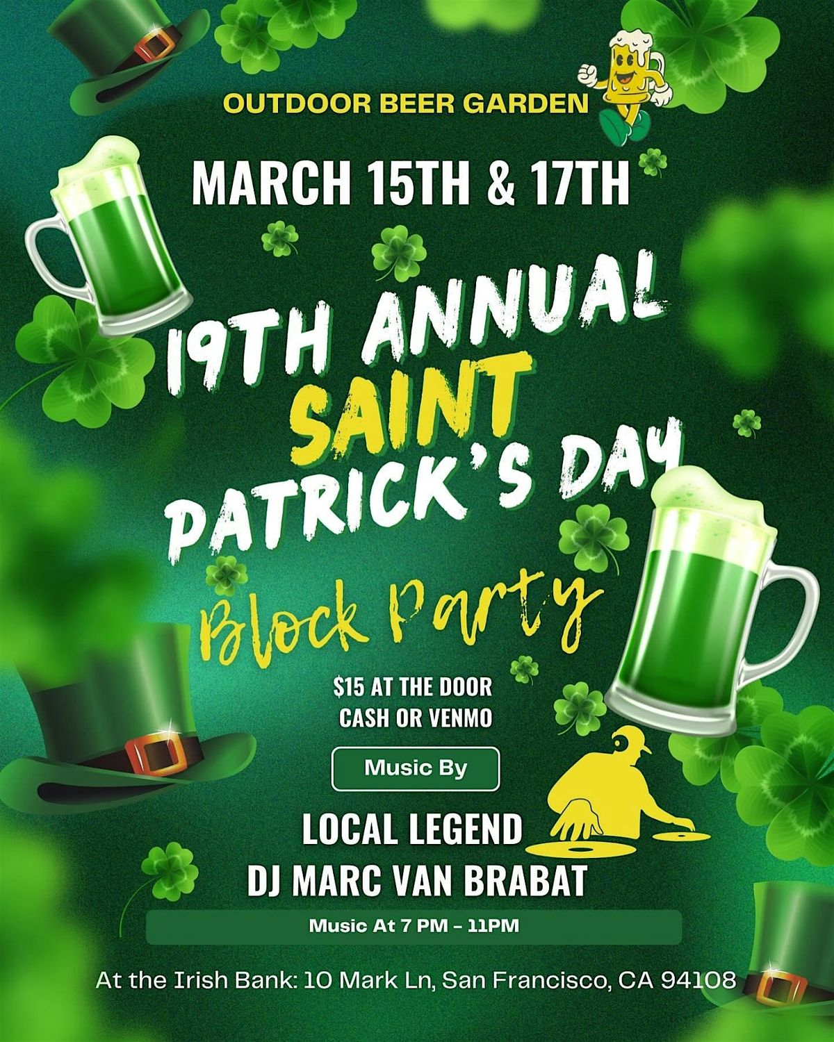 The 19th Annual SF Best St. Patrick's Day Party