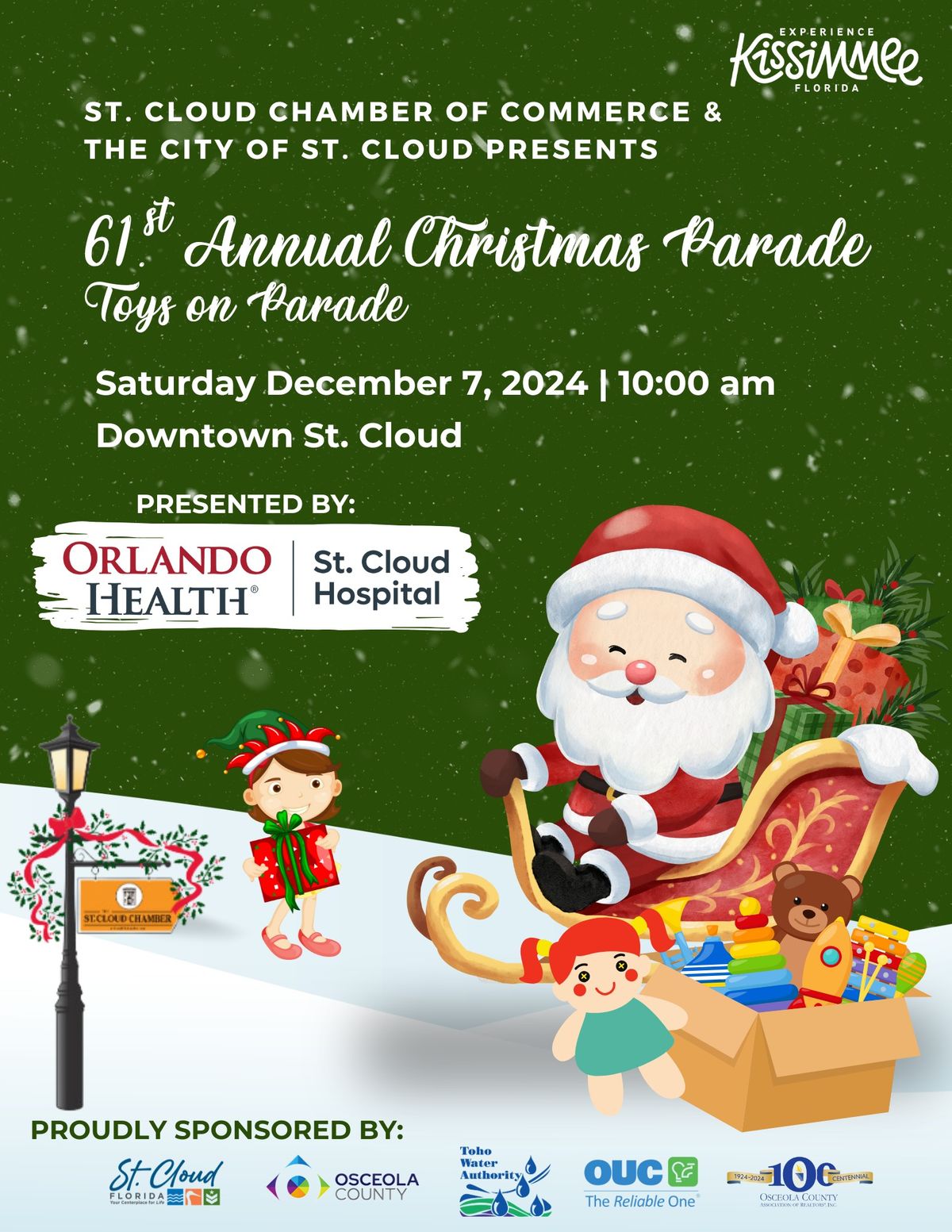 The St. Cloud Chamber of Commerce and the City of St. Cloud present the 61st Annual Christmas Parade