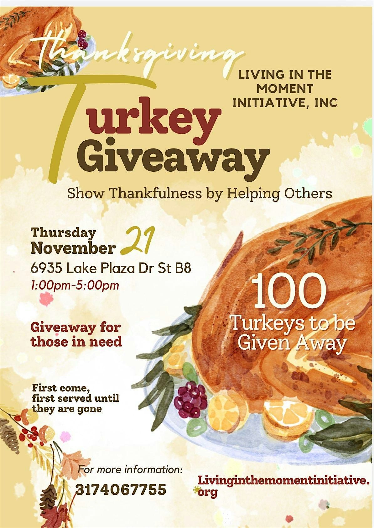 Thanksgiving Turkey Giveaway