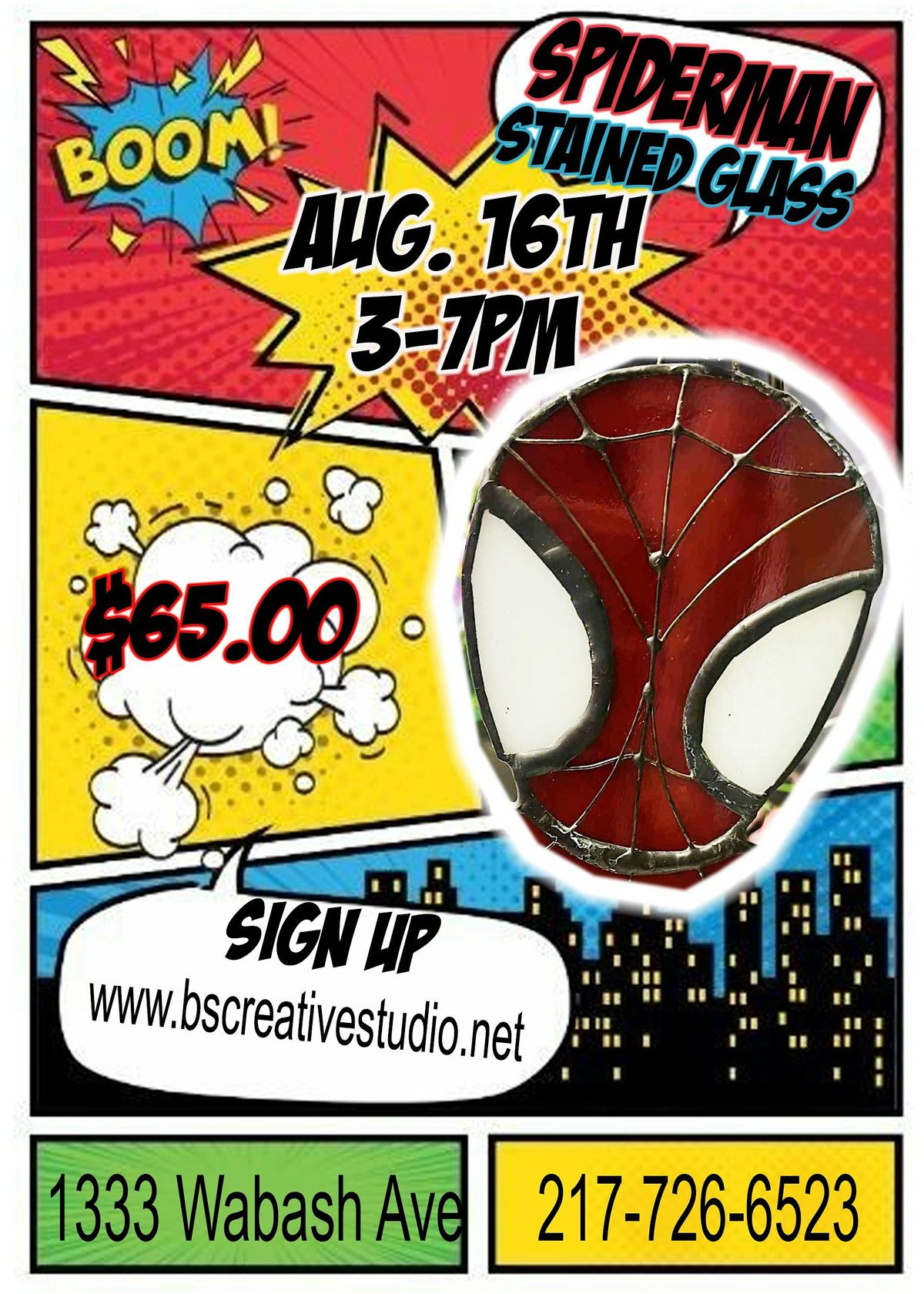 Stained Glass Spidy Hero