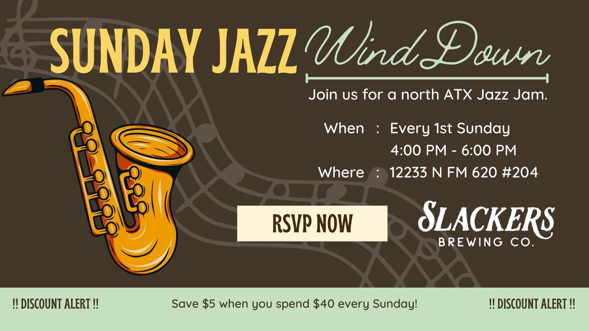 Sunday Jazz Wind Down at Slackers