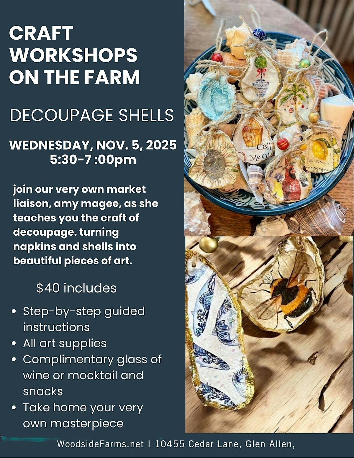 Decoupage Shell Workshop