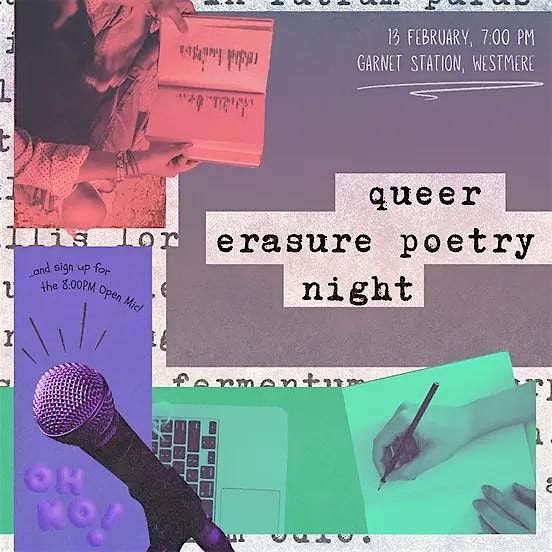 "Queer Erasure" \u2014 Erasure poetry night