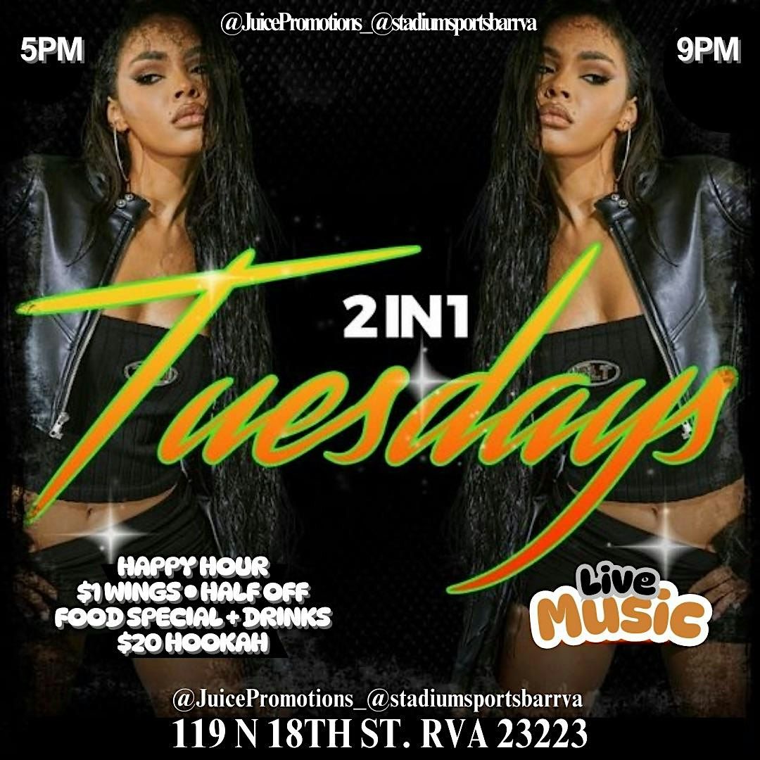 2IN1 Tuesdays And Fridays Come Day Drink At Stadium Sport Bar