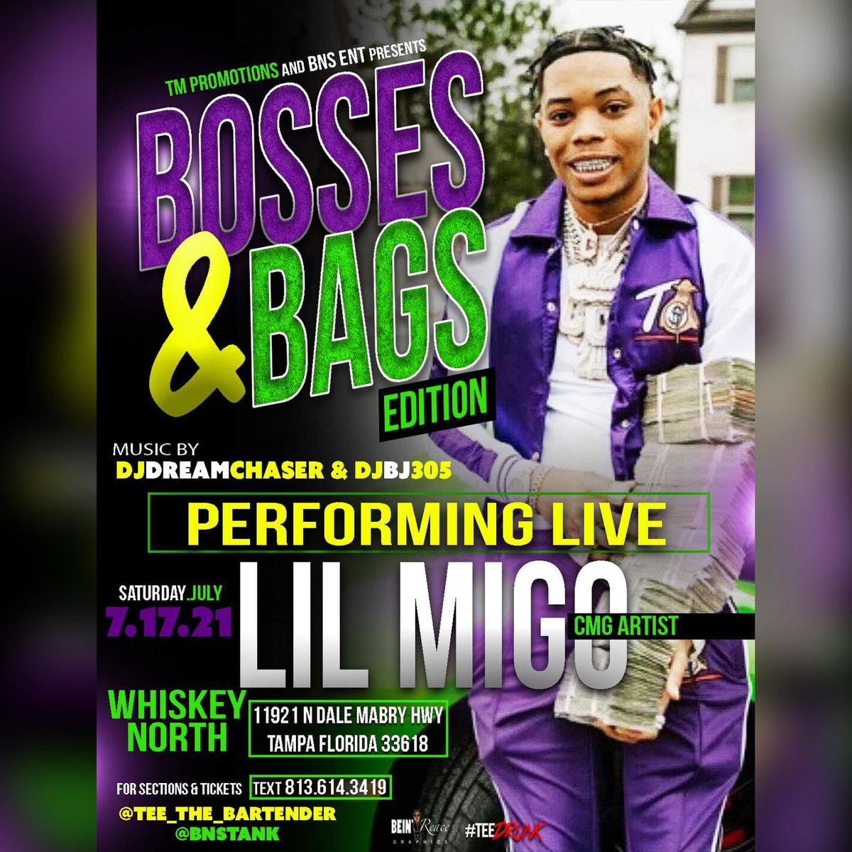 Lil Migo live bosses && bags