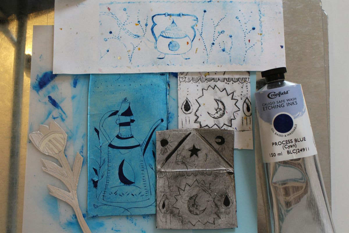 Quiet Session -Family Print making