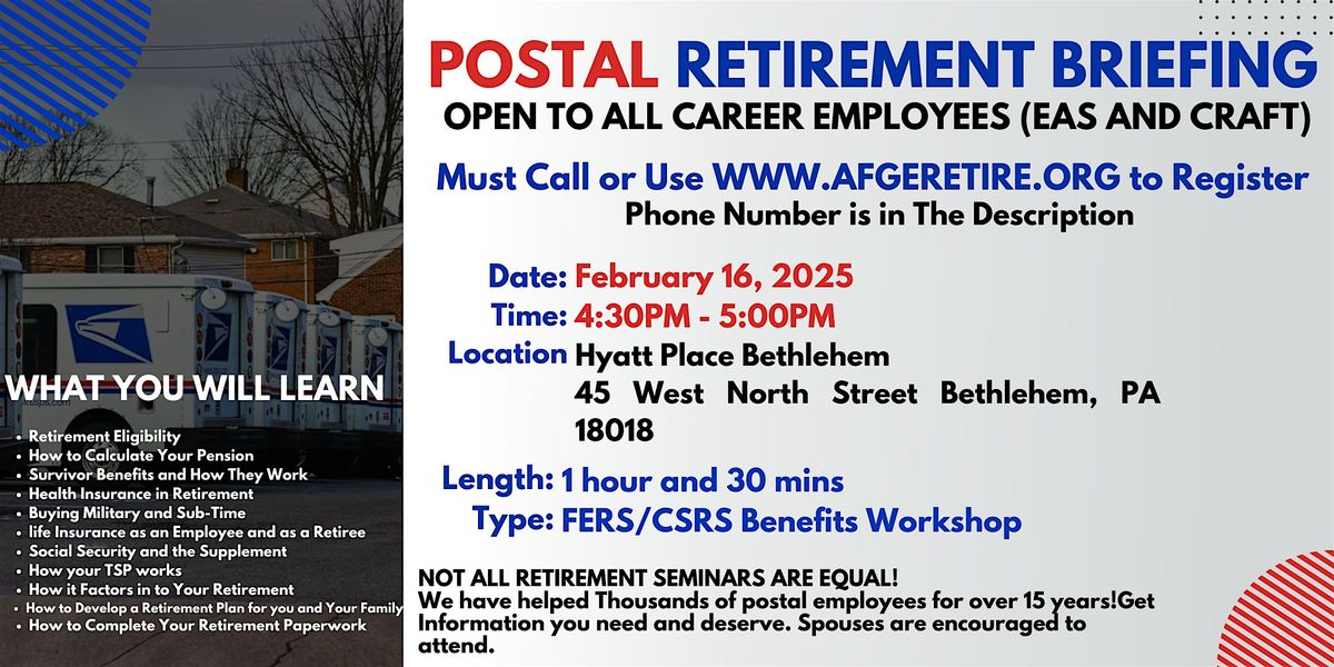 Post Office Employees Retirement Seminar