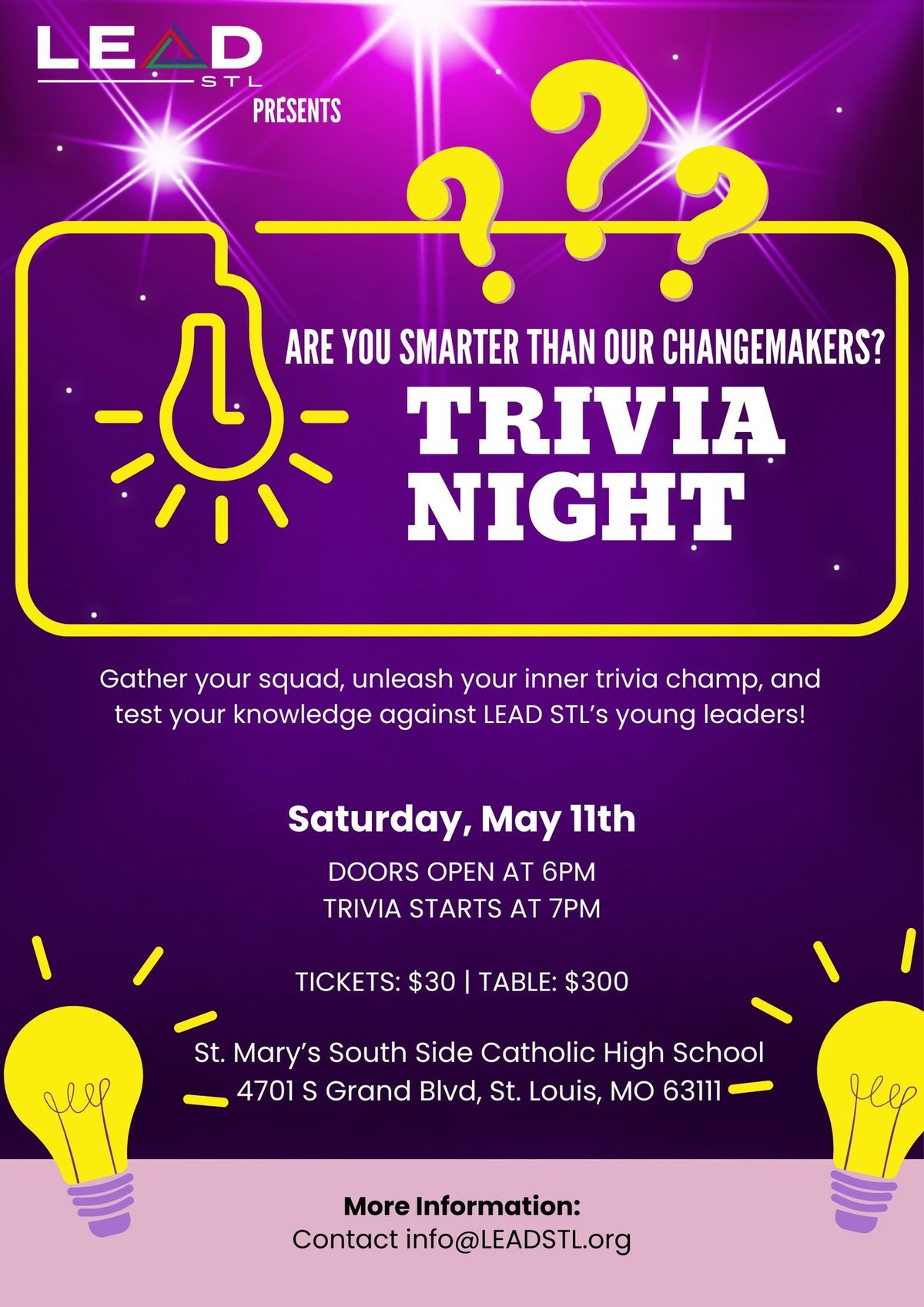 Trivia Night: Are You Smarter Than Our Changemakers?