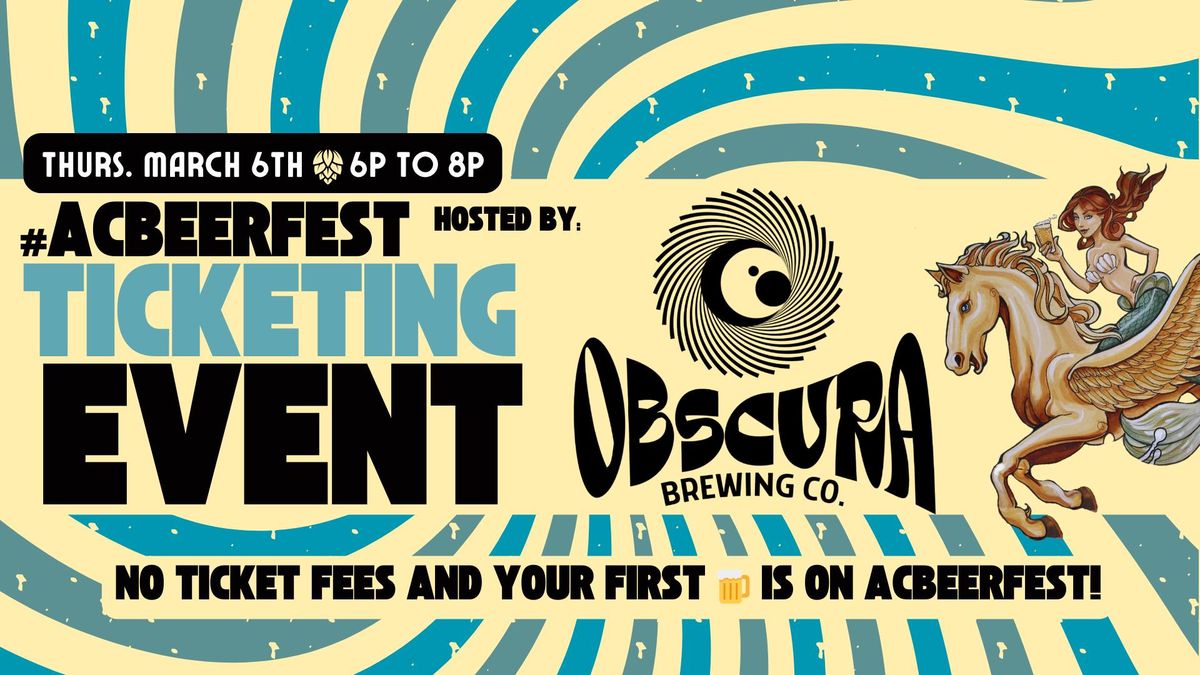 Atlantic City Beer Fest Fee Free ticketing event at OBSCURA Brewing Co.