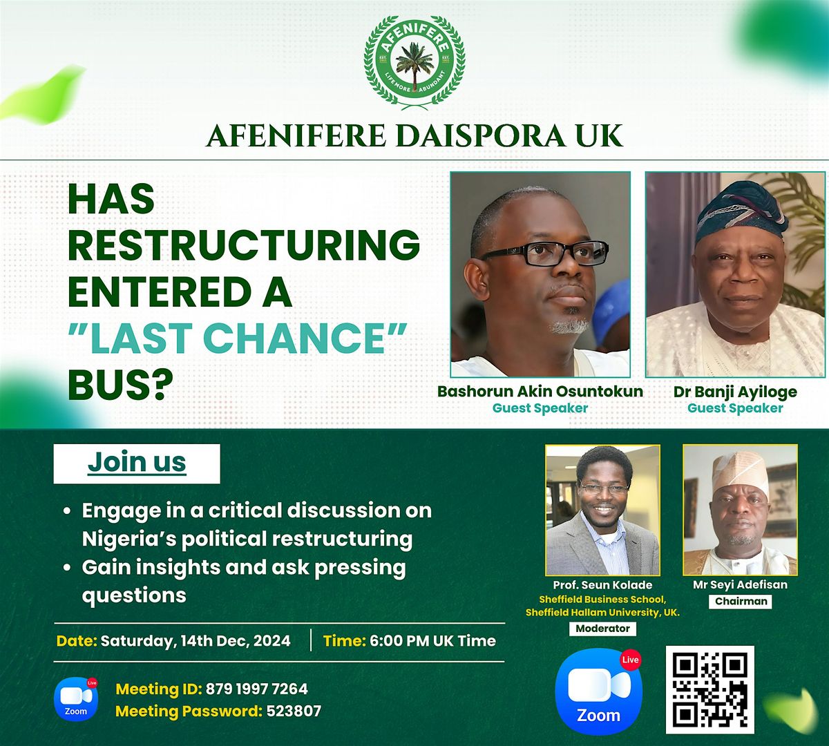 HAS RESTRUCTURING ENTERED LAST CHANCES BUS?