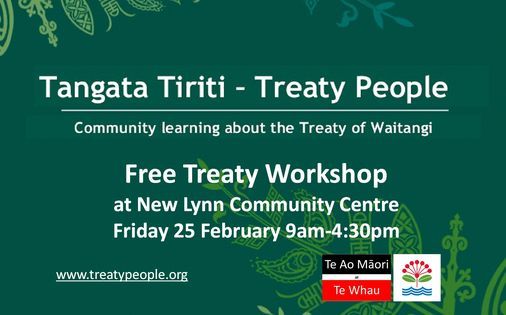 Tangata Tiriti - Treaty People - Community learning about the Treaty of Waitangi