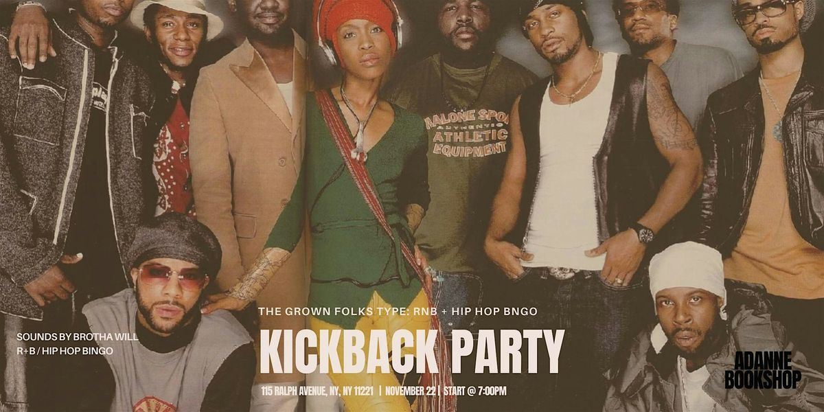 The Grown Folks Type Kickback: RNB\/Hip Hop Bingo