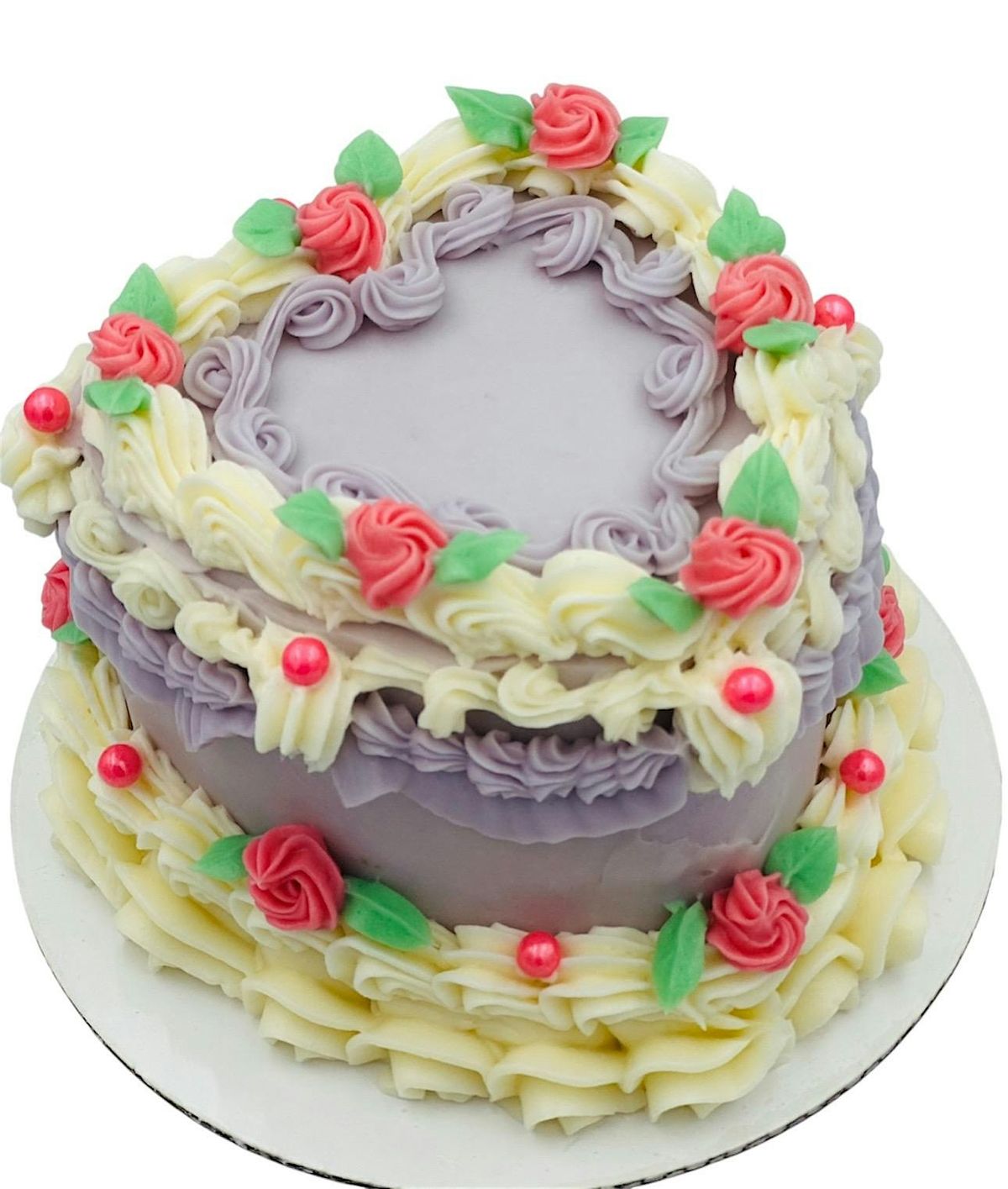 Vintage Heart Cake Decorating Class "Lavender Sweetheart"