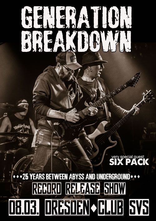 Generation Breakdown - 25 Years between abyss and underground - Release Party