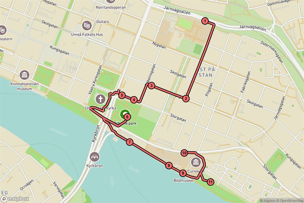 Ume\u00e5 Audio Tour: Artistic Footprints and Hidden Stories
