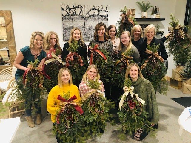 Wine Wednesday Workshop \/\/ Holiday Wreath-Making!