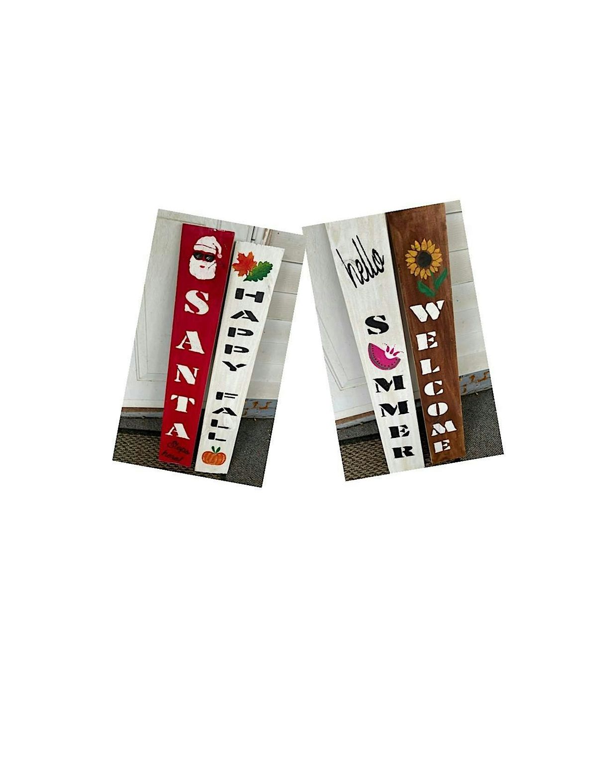 2 SIDED WOODEDN PORCH SIGNS