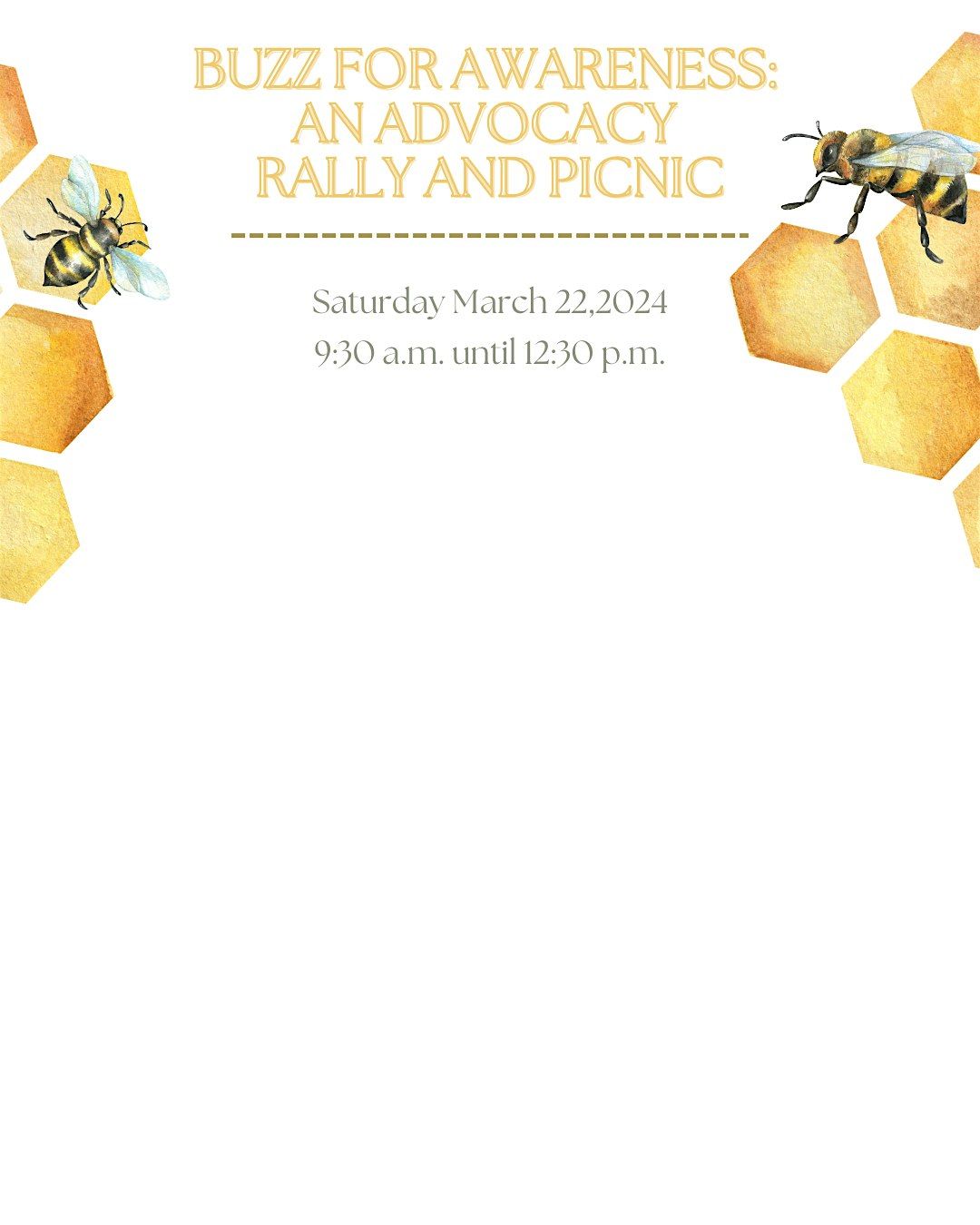 Buzz for Awareness:  An Advocacy  Rally and Picnic