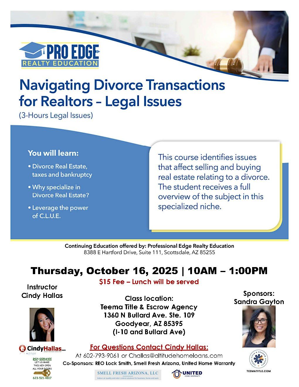 CE class - Navigating Divorce Transactions for Realtors \u2013 3 Hours