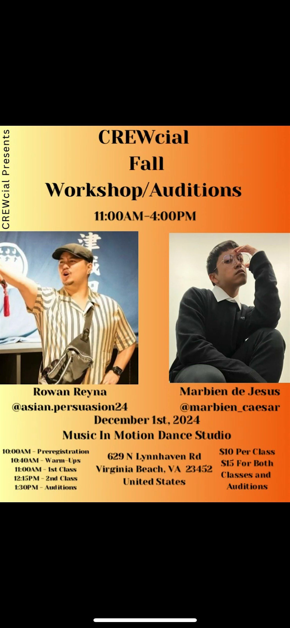 CREWcial Fall Workshop\/ Auditions