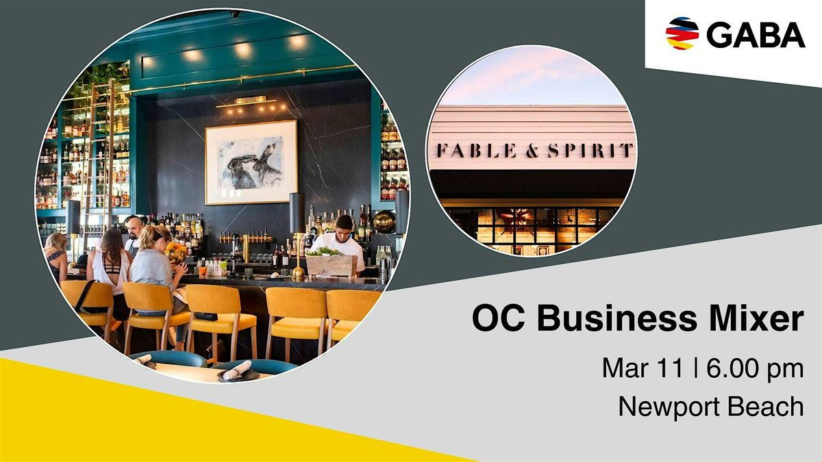 OC Business Mixer at Fable & Spirit