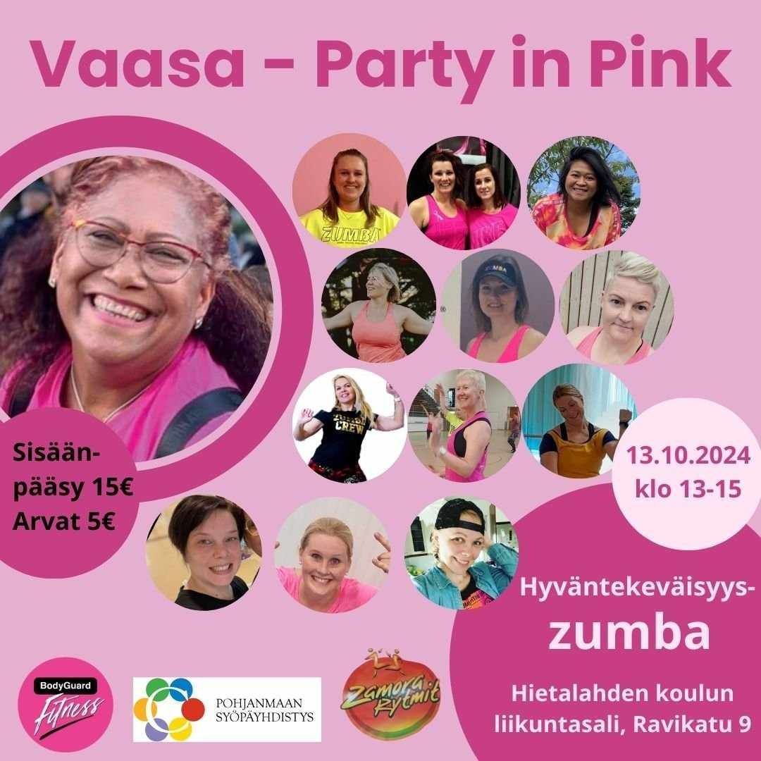 PARTY IN PINK ZUMBA- TAPAHTUMA 