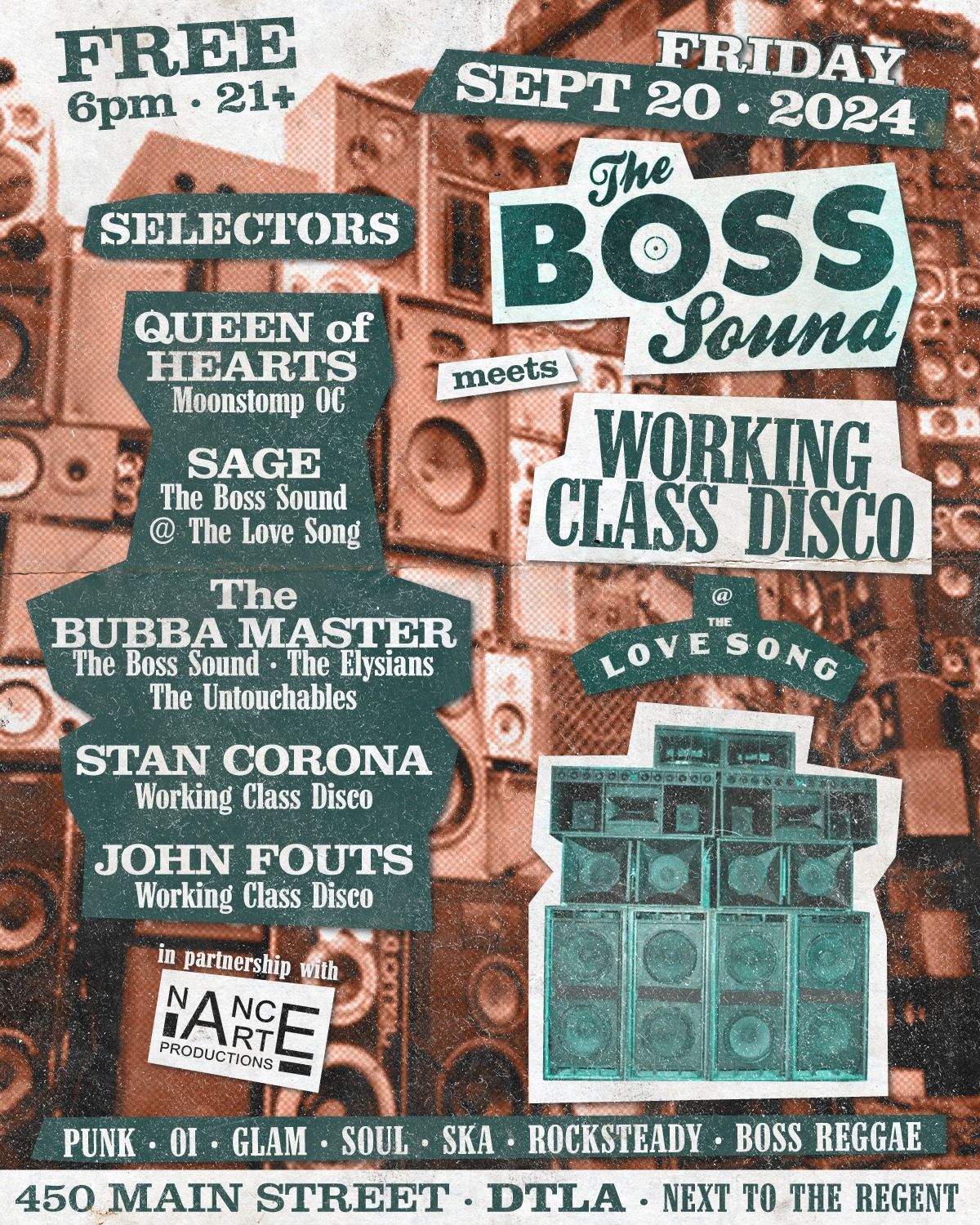 The Boss Sound meets Working Class Disco @ The Love Song (The Regent) DTLA | FREE | 21+