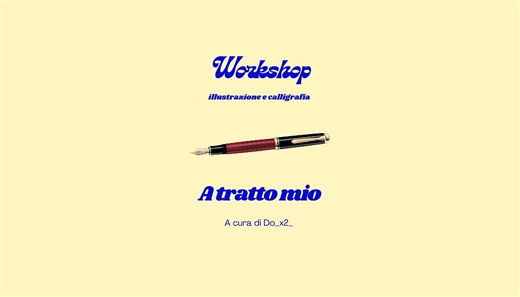 Workshop "A tratto mio" | Spazio Ba\u00f4m | Solo Cose Belle | Sabato 4 Ottobre