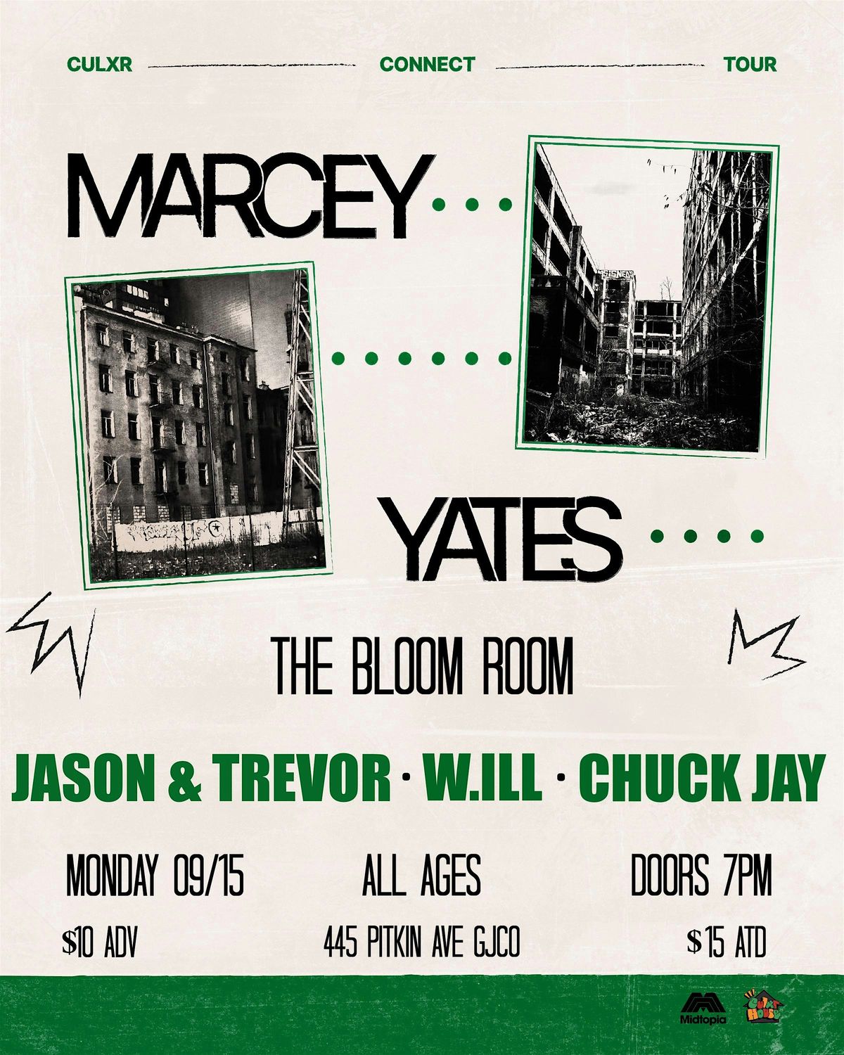 Marcey Yates, Jason & Trevor, W.ILL, & Chuck Jay @ The Bloom Room