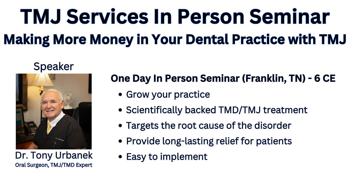 TMJ Services In Person Seminar - 6 CE