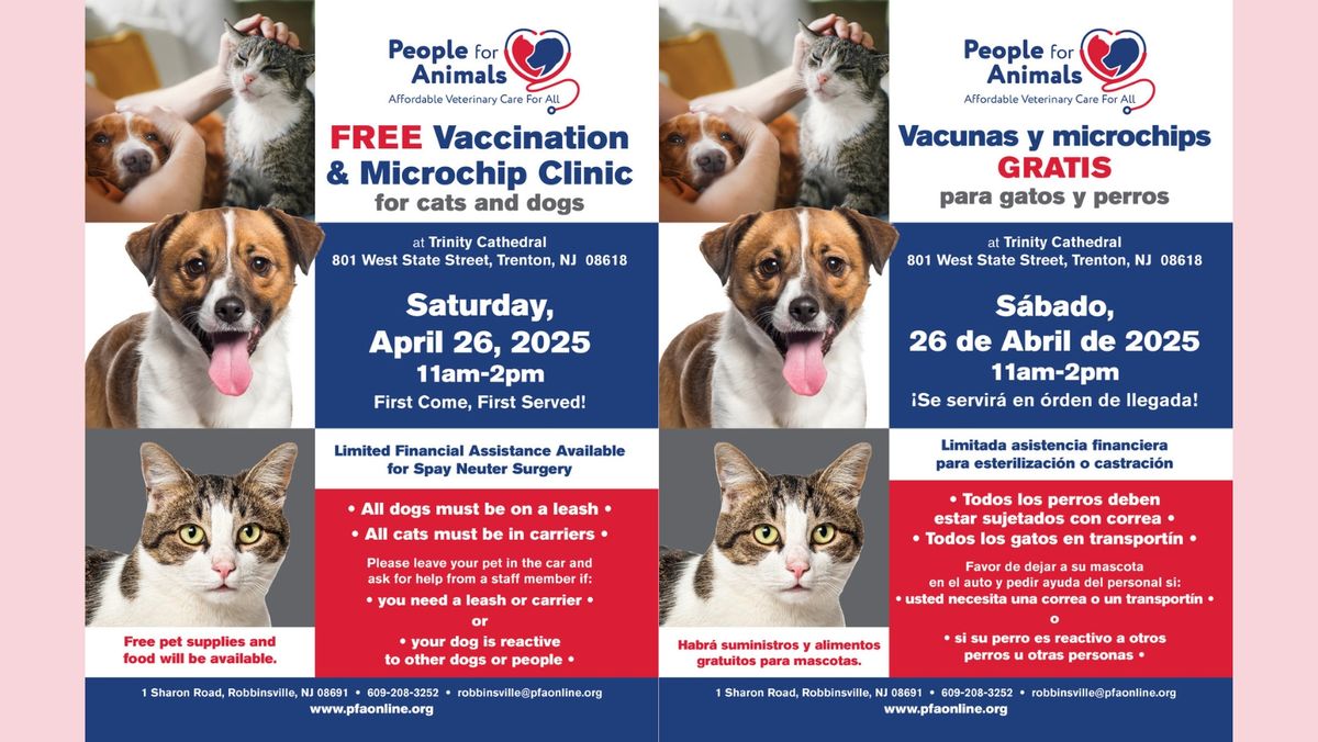 Pet Vaccination Event - Trenton, April 26