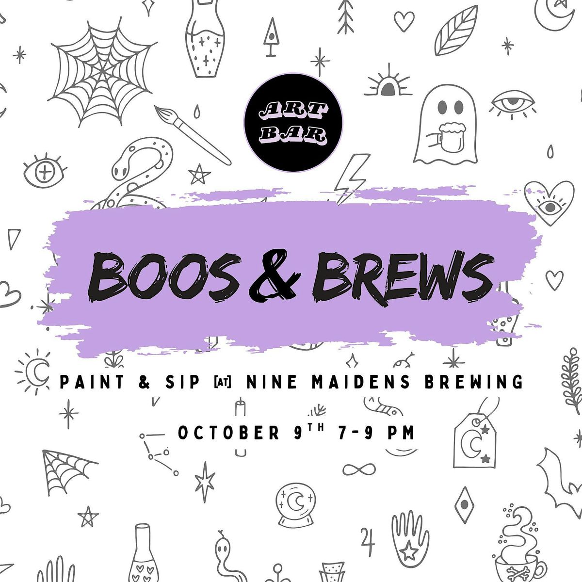 Spooky Paint & Sip: Boos & Brews at Nine Maiden Brewing