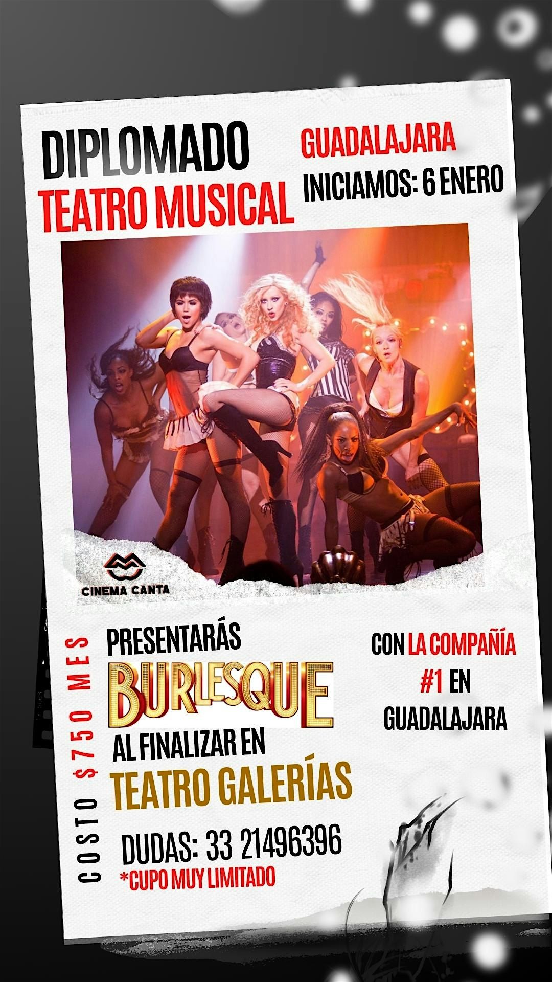 Cinema Canta Presenta: Diplomado de Teatro Musical BURLESQUE