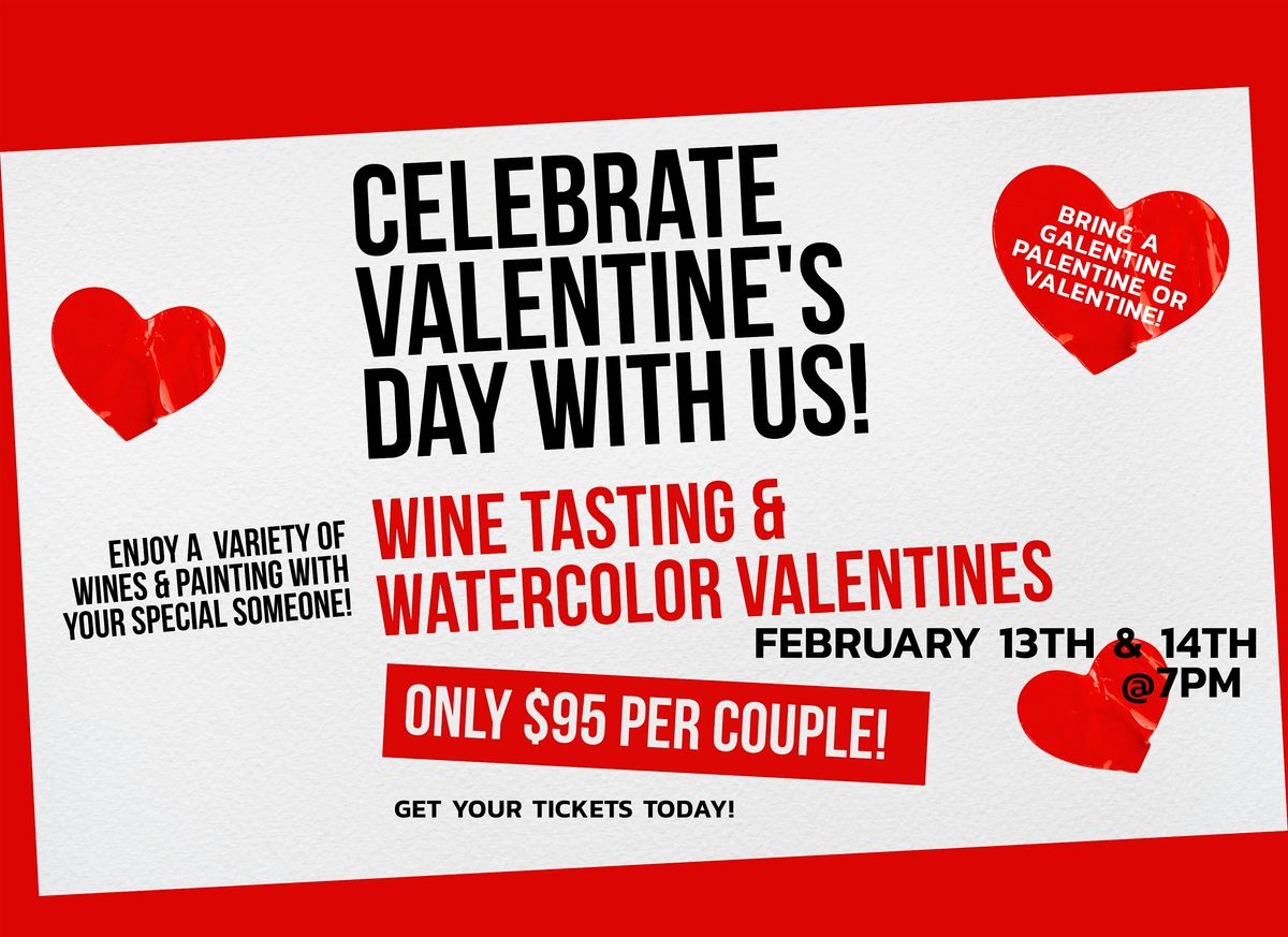 Watercolor Valentine's & Wine Tasting