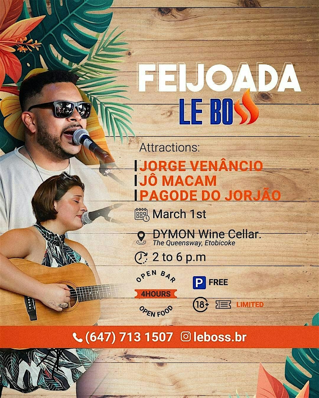 Feijoada VIP  -  LE BOSS.  (Open Bar & Food)