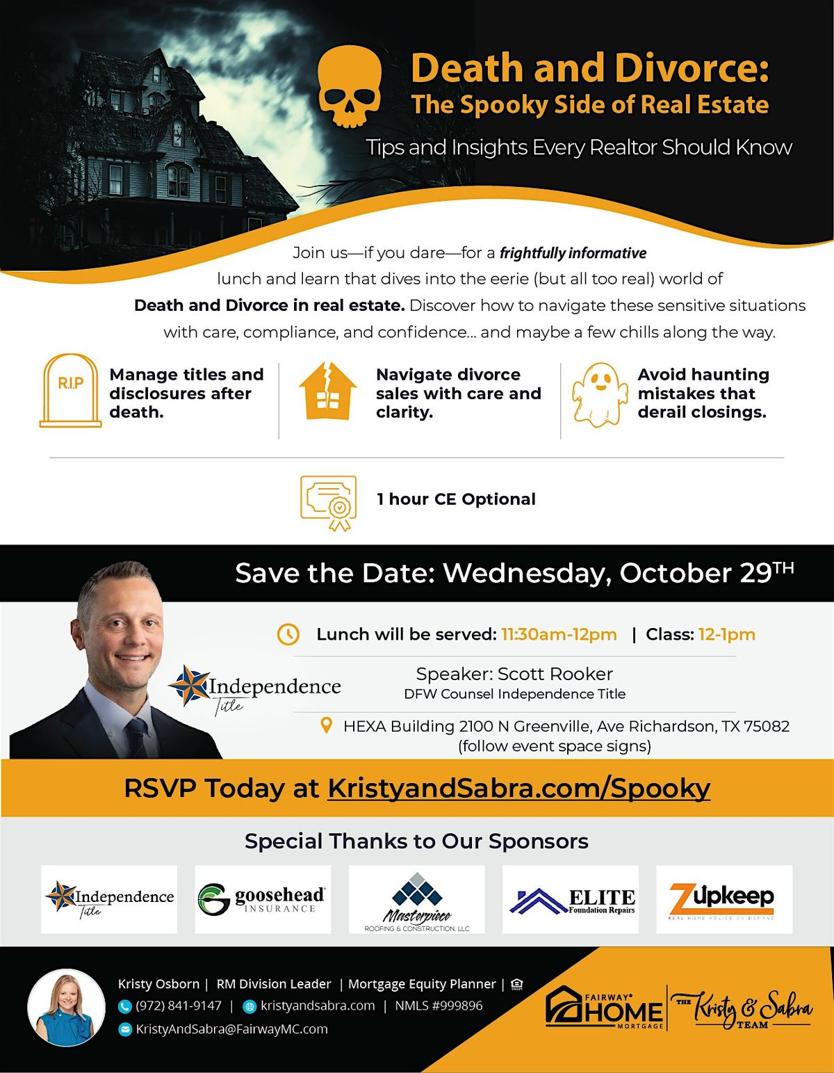 Death and Divorce: The Spooky Side of Real Estate