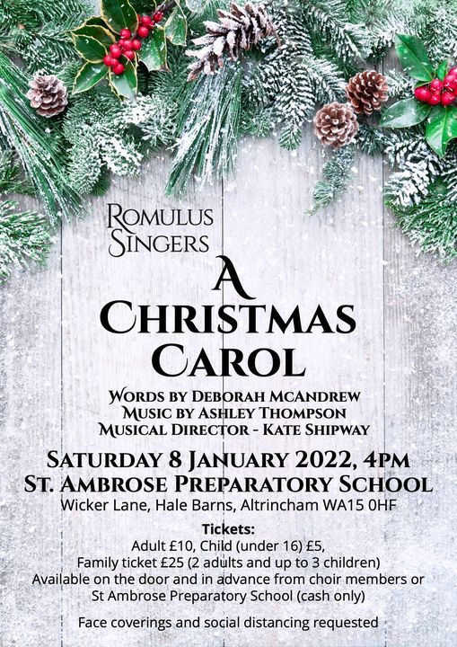 Christmas Caroling Near Me 2022 A Christmas Carol, St Ambrose Preparatory School, Altrincham, 8 January 2022