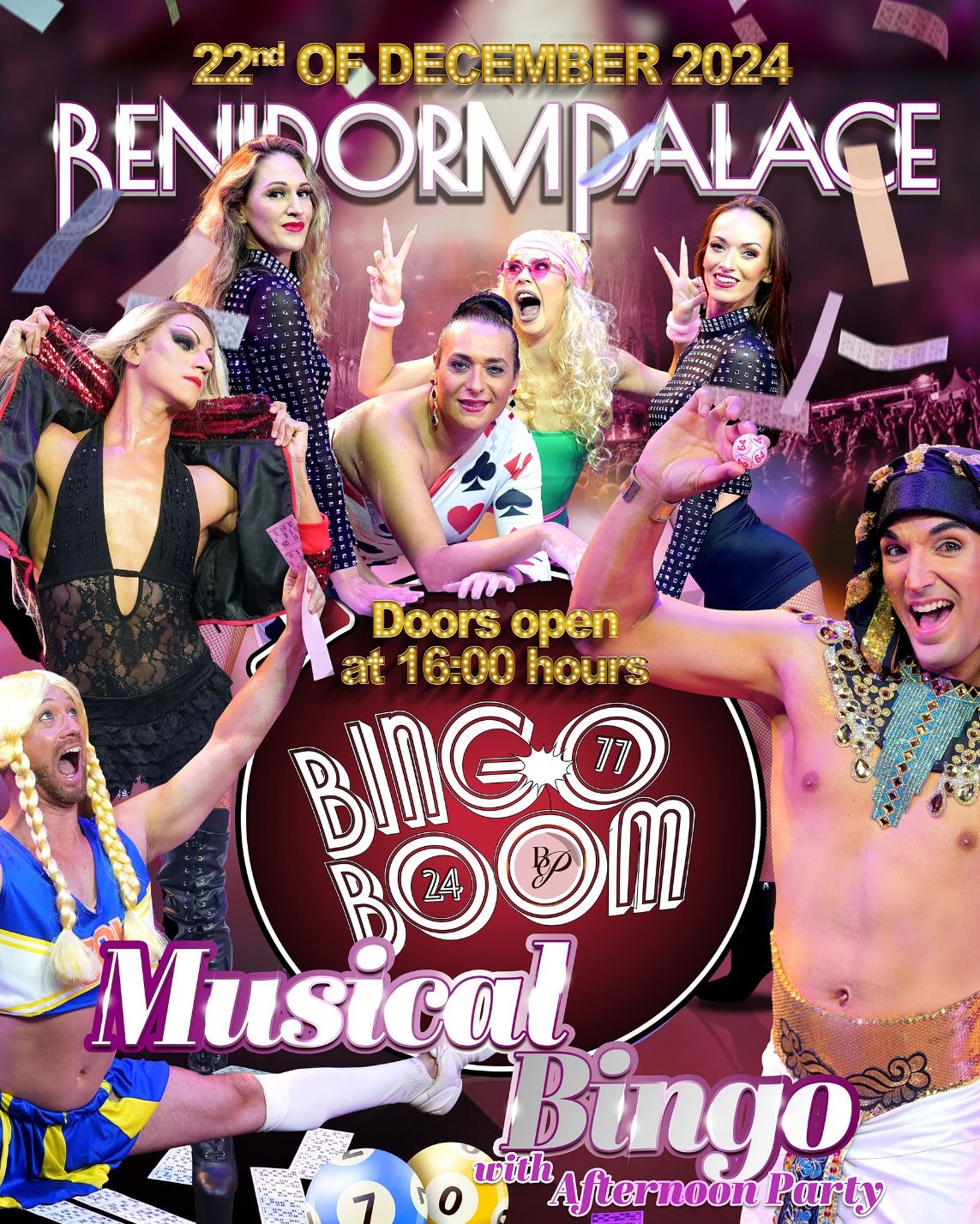 Bingo Boom.  Bingo Boom in  English comes to Benidorm Palace! Get ready to experience the unique Bin