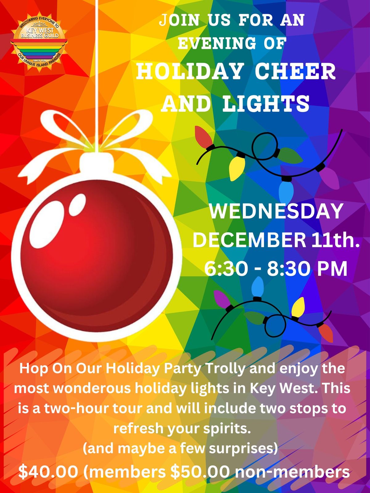 Gay Key West Holiday Lights Trolly Tour