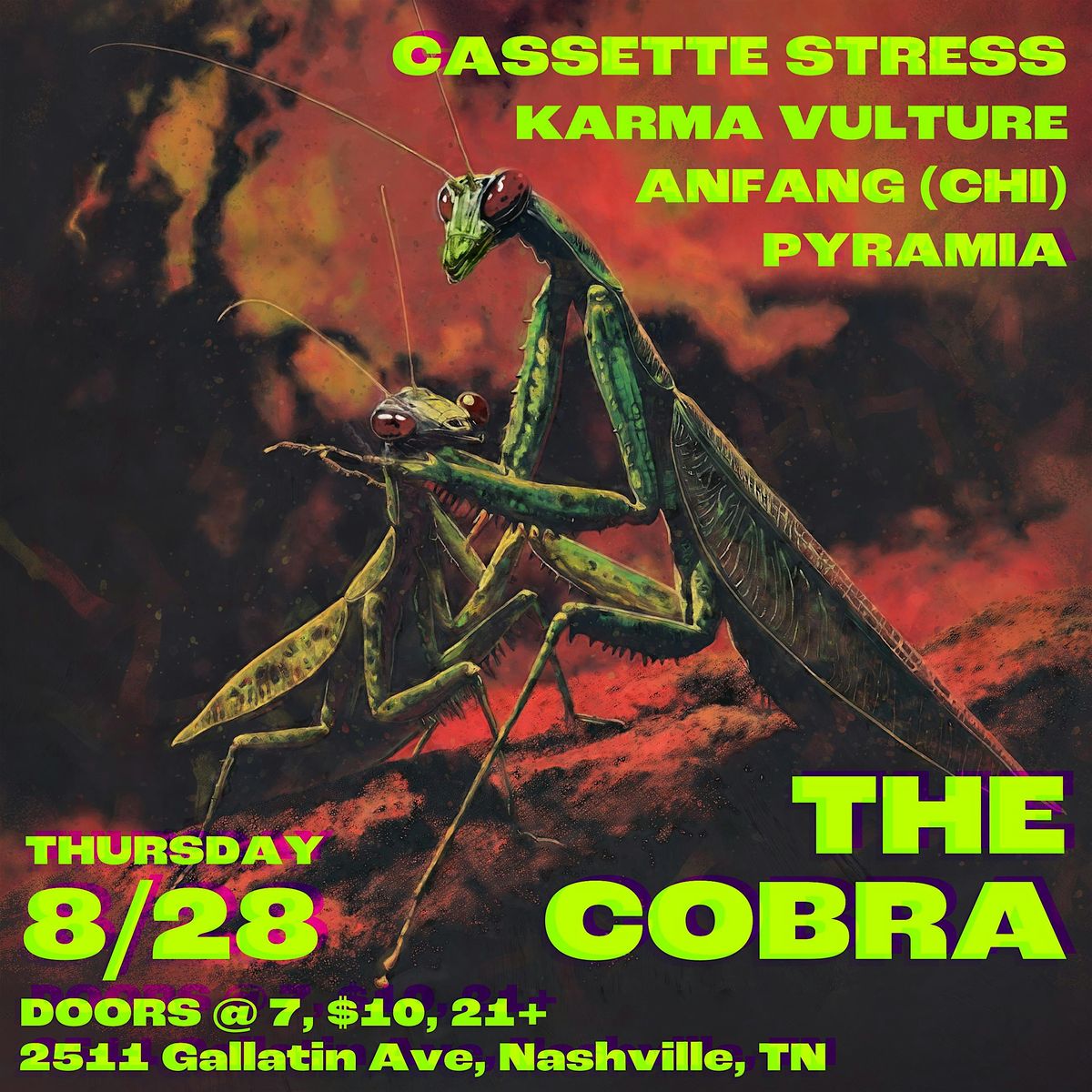 Venue: Cassette Stress | Karma Vulture | ANFANG | Pyramia