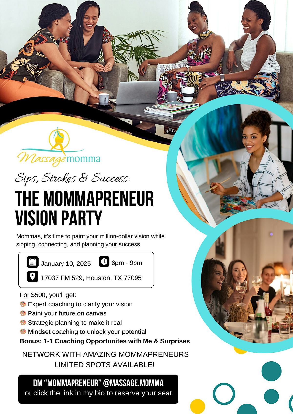 Sips, Strokes, & Success: The Mommapreneur Vision Party Workshop