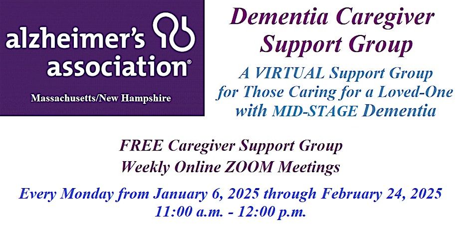 Alzheimer's\/Dementia Caregiver Support Group for Mid-Stage Dementia