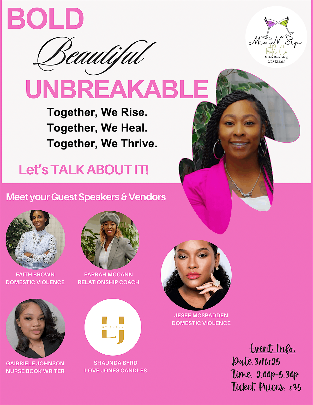 The Bold , Beautiful & Unbreakable Women\u2019s Empowerment Lunch