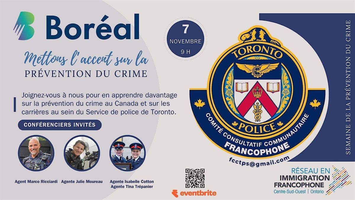 Journ\u00e9e Conf\u00e9rences: Mettons l'accent sur la pr\u00e9vention du crime