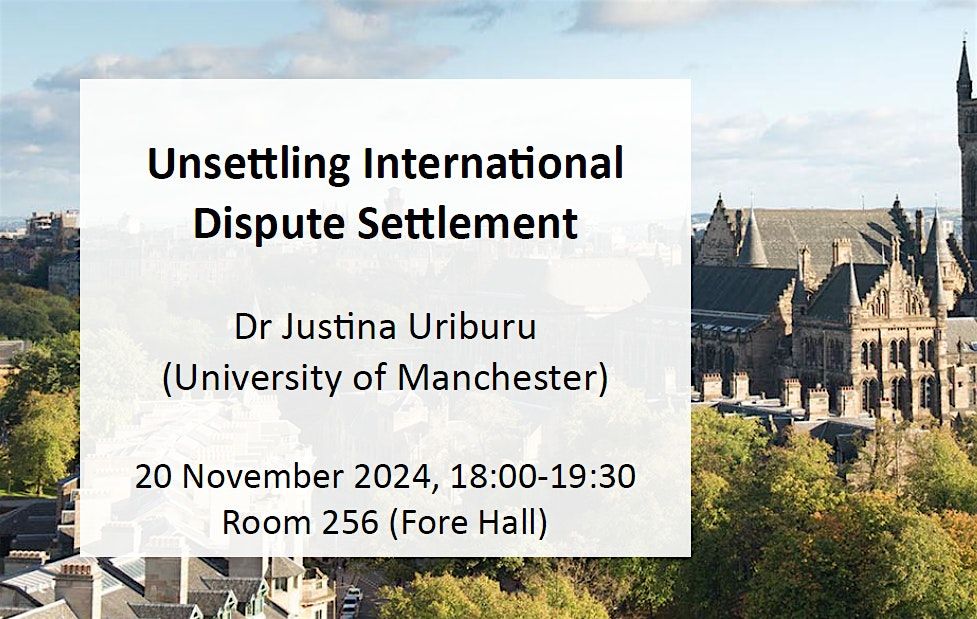 ILGSPD Guest Speaker - Dr Justina Uriburu