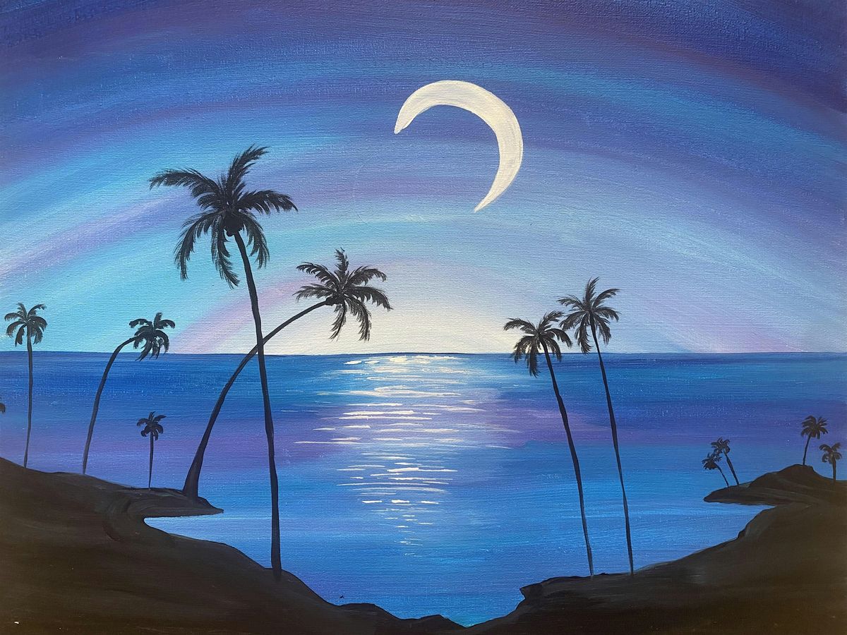 Ocean Moonlight- Paint and Sip Night