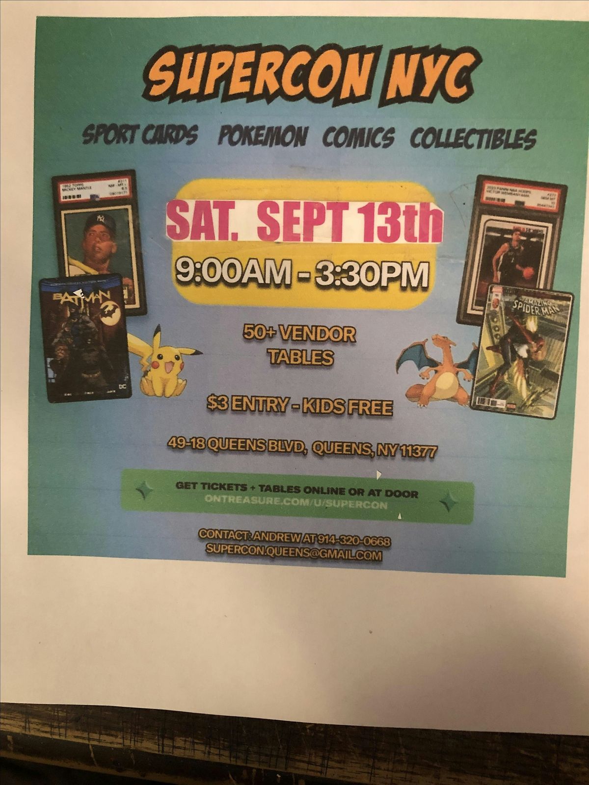 SuperCon: QUEENS  -  Sports Cards & Pokemon  ***  Pokemon & Sports Cards