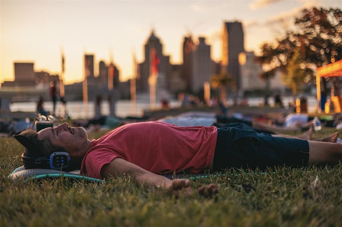 Silent Disco Yoga at Dieppe Gardens in Downtown Windsor by City Glow Yoga\u2122