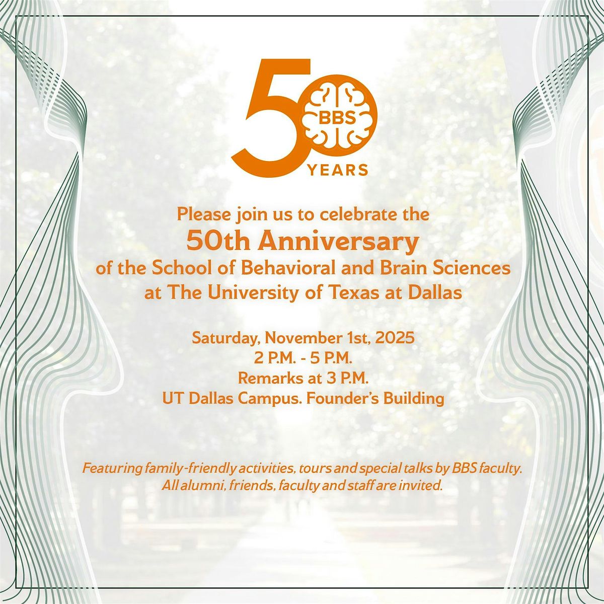 School of Behavioral and Brain Sciences 50th Anniversary Celebration