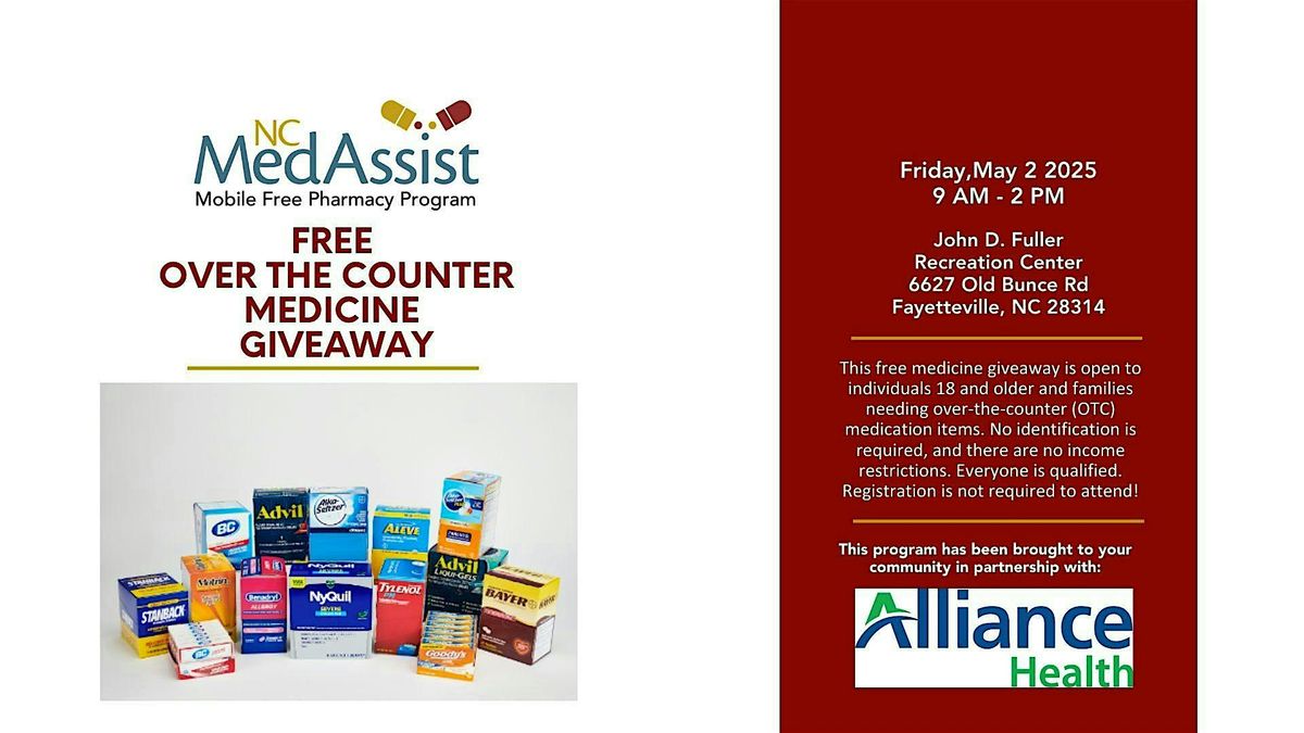 Cumberland County Over-the-Counter Medicine Giveaway  and Community Event